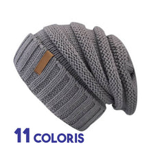 Bonnet Court gris maille laine moderne sur fond blanc avec marqué onze coloris