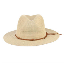 Chapeau Panama clair galon liane vu de face