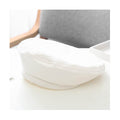 Béret basque blanc coton 3/4 face sur fond blanc