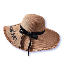Capeline paille pour la plage porte chapeau