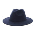 Chapeau Fedora bleu marine pour personnalisation sur fond blanc
