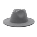 Chapeau Fedora gris pour personnalisation sur fond blanc