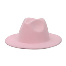 Chapeau Fedora rose pour personnalisation sur fond blanc