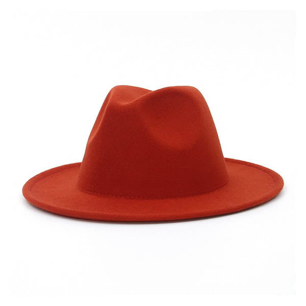 Chapeau Fedora rouge pour personnalisation sur fond blanc